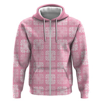 Pink Palaka Quilt Hawaii Hoodie Traditional Hawaii-plaid Pattern - Polynesian Pride