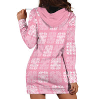 Pink Palaka Quilt Hawaii Hoodie Dress Traditional Hawaii-plaid Pattern - Polynesian Pride