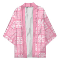 Pink Palaka Quilt Hawaii Kimono Traditional Hawaii-plaid Pattern - Polynesian Pride