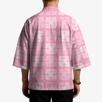 Pink Palaka Quilt Hawaii Kimono Traditional Hawaii-plaid Pattern - Polynesian Pride