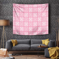 Pink Palaka Quilt Hawaii Tapestry Traditional Hawaii-plaid Pattern - Polynesian Pride