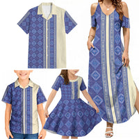Mabuhay Philippines Festival Family Matching Summer Maxi Dress and Hawaiian Shirt Yakan Modern Filipiniana Inspired LT14 - Polynesian Pride