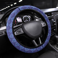 Mabuhay Philippines Festival Steering Wheel Cover Yakan Modern Filipiniana Inspired LT14 Universal Fit Blue - Polynesian Pride