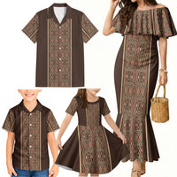Mabuhay Philippines Festival Family Matching Mermaid Dress and Hawaiian Shirt Tnalak Modern Filipiniana Inspired LT14 - Polynesian Pride