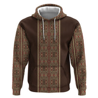 Mabuhay Philippines Festival Hoodie Tnalak Modern Filipiniana Inspired LT14 Pullover Hoodie Brown - Polynesian Pride