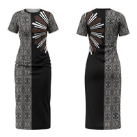 Mabuhay Philippines Festival Couples Matching Short Sleeve Bodycon Dress and Hawaiian Shirt Araw Tnalak Modern Filipiniana Inspired LT14 - Polynesian Pride
