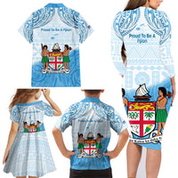 Fiji Day 1970 Family Matching Long Sleeve Bodycon Dress and Hawaiian Shirt Proud To Be A Fijian Tapa Pattern LT14 - Polynesian Pride