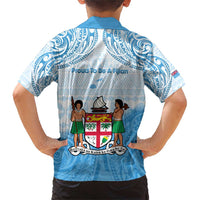Fiji Day 1970 Family Matching Short Sleeve Bodycon Dress and Hawaiian Shirt Proud To Be A Fijian Tapa Pattern LT14 - Polynesian Pride
