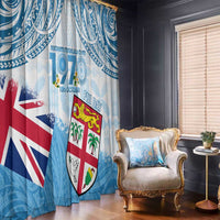 Fiji Day 1970 Window Curtain Proud To Be A Fijian Tapa Pattern