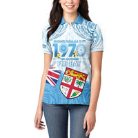 Fiji Day 1970 Women Polo Shirt Proud To Be A Fijian Tapa Pattern