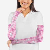 Alaka Aloha Hawaii Arm Sleeves Plumeria Lei With Palaka Motif - Polynesian Pride