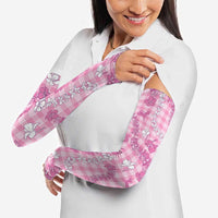 Alaka Aloha Hawaii Arm Sleeves Plumeria Lei With Palaka Motif - Polynesian Pride