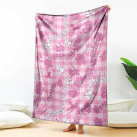 Alaka Aloha Hawaii Blanket Plumeria Lei With Palaka Motif - Polynesian Pride