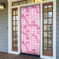 Alaka Aloha Hawaii Door Cover Plumeria Lei With Palaka Motif - Polynesian Pride