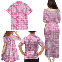 Alaka Aloha Hawaii Family Matching Puletasi and Hawaiian Shirt Plumeria Lei With Palaka Motif LT14 - Polynesian Pride