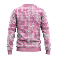 Alaka Aloha Hawaii Ugly Christmas Sweater Plumeria Lei With Palaka Motif - Polynesian Pride