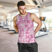 Alaka Aloha Hawaii Men Tank Top Plumeria Lei With Palaka Motif - Polynesian Pride