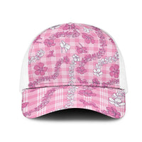 Alaka Aloha Hawaii Mesh Trucker Cap Plumeria Lei With Palaka Motif - Polynesian Pride