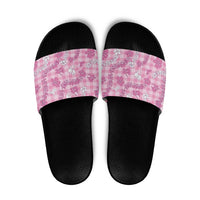 Alaka Aloha Hawaii Slide Sandals Plumeria Lei With Palaka Motif - Polynesian Pride