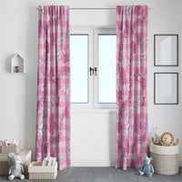 Alaka Aloha Hawaii Window Curtain Plumeria Lei With Palaka Motif - Polynesian Pride