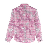 Alaka Aloha Hawaii Women Casual Shirt Plumeria Lei With Palaka Motif - Polynesian Pride