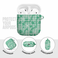 Omaomao Aloha Hawaii AirPods Case Plumeria Lei With Palaka Motif - Polynesian Pride