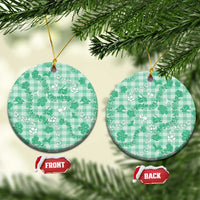 Omaomao Aloha Hawaii Ceramic Ornament Plumeria Lei With Palaka Motif - Polynesian Pride