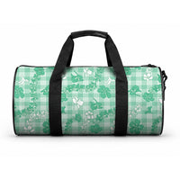 Omaomao Aloha Hawaii Duffle Bag Plumeria Lei With Palaka Motif