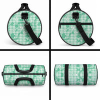 Omaomao Aloha Hawaii Duffle Bag Plumeria Lei With Palaka Motif
