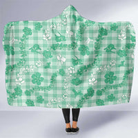 Omaomao Aloha Hawaii Hooded Blanket Plumeria Lei With Palaka Motif - Polynesian Pride