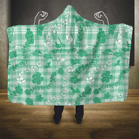 Omaomao Aloha Hawaii Hooded Blanket Plumeria Lei With Palaka Motif - Polynesian Pride