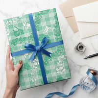 Omaomao Aloha Hawaii Wrapping Paper Plumeria Lei With Palaka Motif - Polynesian Pride