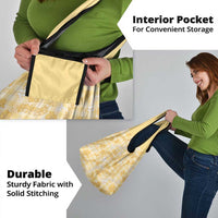 Melemele Aloha Hawaii Grocery Bag Plumeria Lei With Palaka Motif - Polynesian Pride