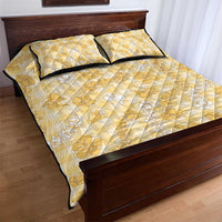 Melemele Aloha Hawaii Quilt Bed Set Plumeria Lei With Palaka Motif - Polynesian Pride