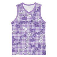 Poni Aloha Hawaii Basketball Jersey Plumeria Lei With Palaka Motif - Polynesian Pride