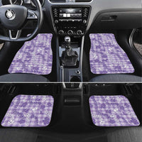 Poni Aloha Hawaii Car Mats Plumeria Lei With Palaka Motif - Polynesian Pride