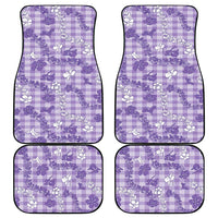 Poni Aloha Hawaii Car Mats Plumeria Lei With Palaka Motif - Polynesian Pride