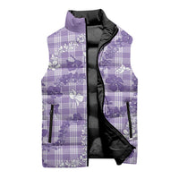 Poni Aloha Hawaii Sleeveless Puffer Jacket Plumeria Lei With Palaka Motif - Polynesian Pride