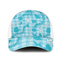 Polu Aloha Hawaii Baseball Net Cap Plumeria Lei With Palaka Motif - Polynesian Pride