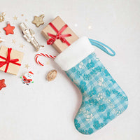 Polu Aloha Hawaii Christmas Stocking Plumeria Lei With Palaka Motif - Polynesian Pride