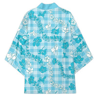 Polu Aloha Hawaii Kimono Plumeria Lei With Palaka Motif - Polynesian Pride