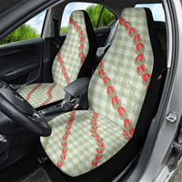 Omaomao Aloha Hawaii Car Seat Cover Rosebud Lei With Palaka Motif - Polynesian Pride