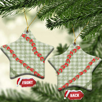 Omaomao Aloha Hawaii Ceramic Ornament Rosebud Lei With Palaka Motif - Polynesian Pride