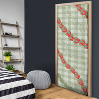 Omaomao Aloha Hawaii Door Cover Rosebud Lei With Palaka Motif LT14 - Polynesian Pride