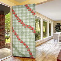 Omaomao Aloha Hawaii Door Cover Rosebud Lei With Palaka Motif LT14 - Polynesian Pride