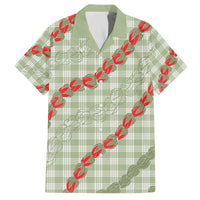 Omaomao Aloha Hawaii Family Matching Off The Shoulder Long Sleeve Dress and Hawaiian Shirt Rosebud Lei With Palaka Motif - Polynesian Pride