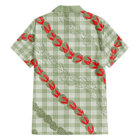 Omaomao Aloha Hawaii Family Matching Short Sleeve Bodycon Dress and Hawaiian Shirt Rosebud Lei With Palaka Motif LT14 - Polynesian Pride