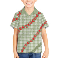 Omaomao Aloha Hawaii Hawaiian Shirt Rosebud Lei With Palaka Motif - Polynesian Pride