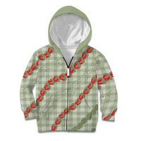 Omaomao Aloha Hawaii Kid Hoodie Rosebud Lei With Palaka Motif - Polynesian Pride