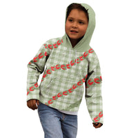 Omaomao Aloha Hawaii Kid Hoodie Rosebud Lei With Palaka Motif - Polynesian Pride